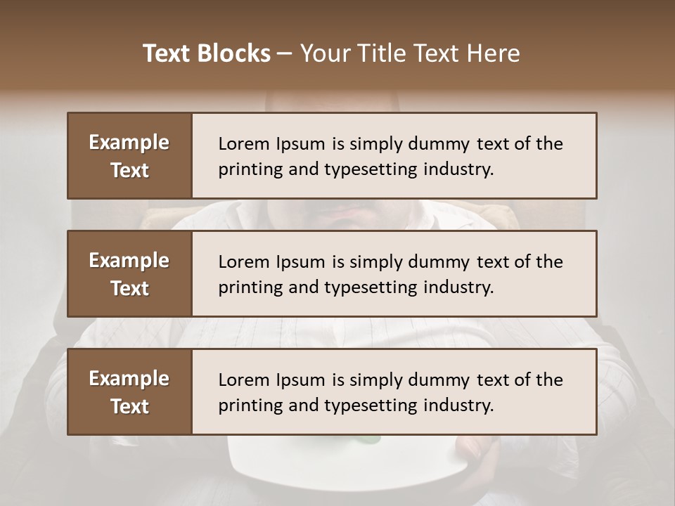Food Plate Armchair PowerPoint Template
