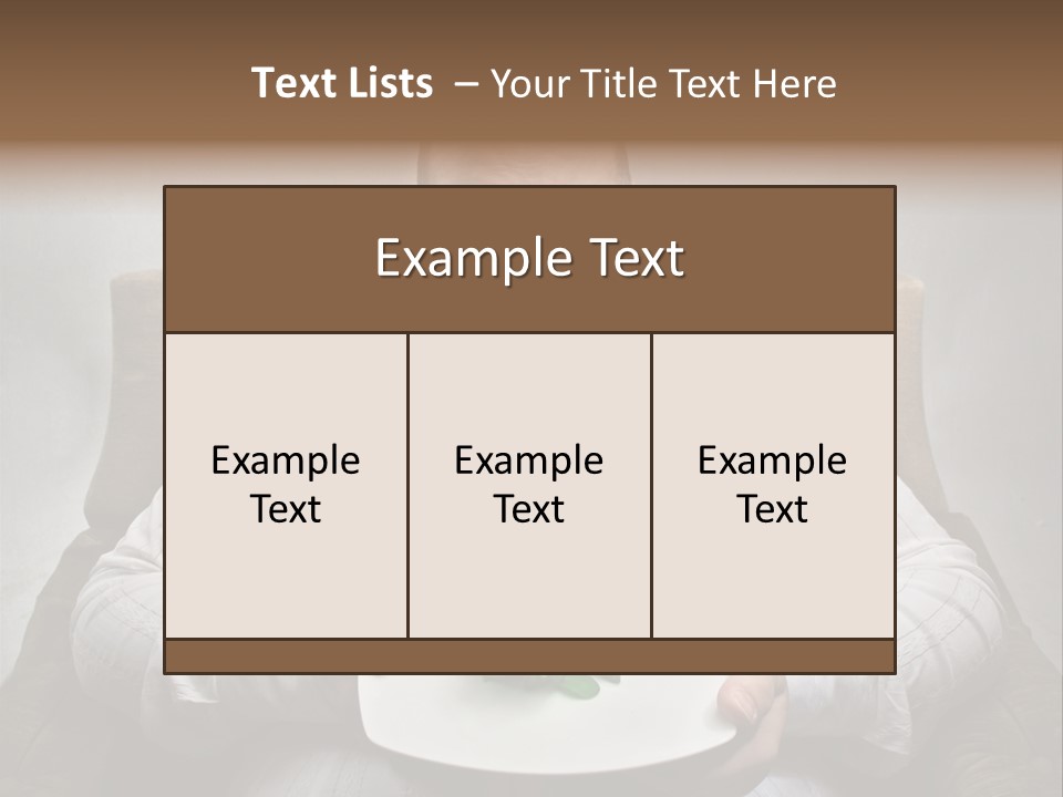 Food Plate Armchair PowerPoint Template