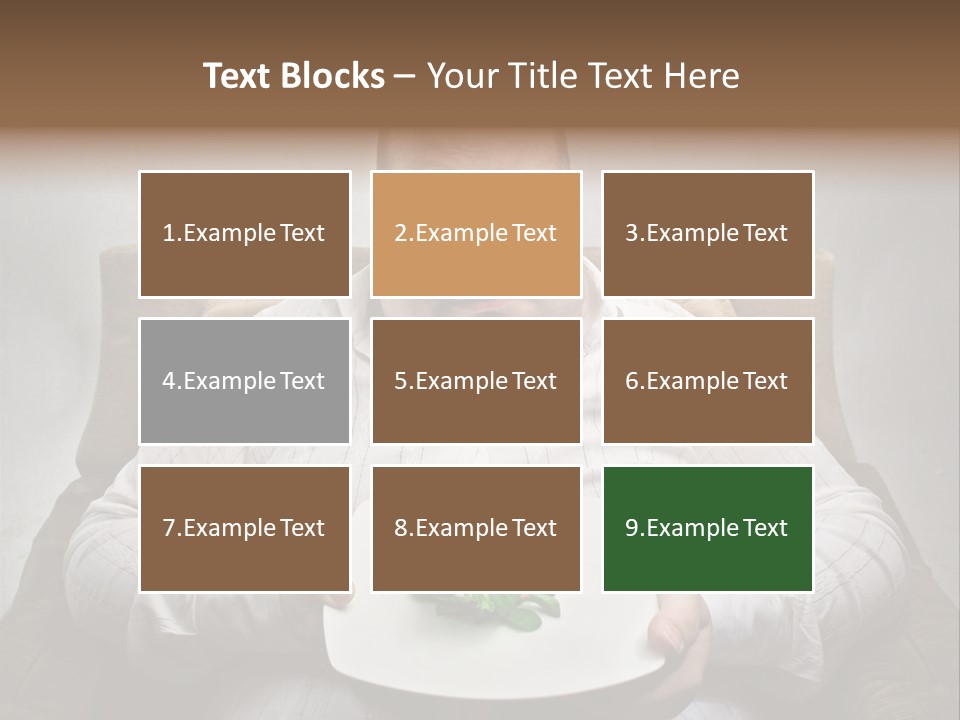 Food Plate Armchair PowerPoint Template