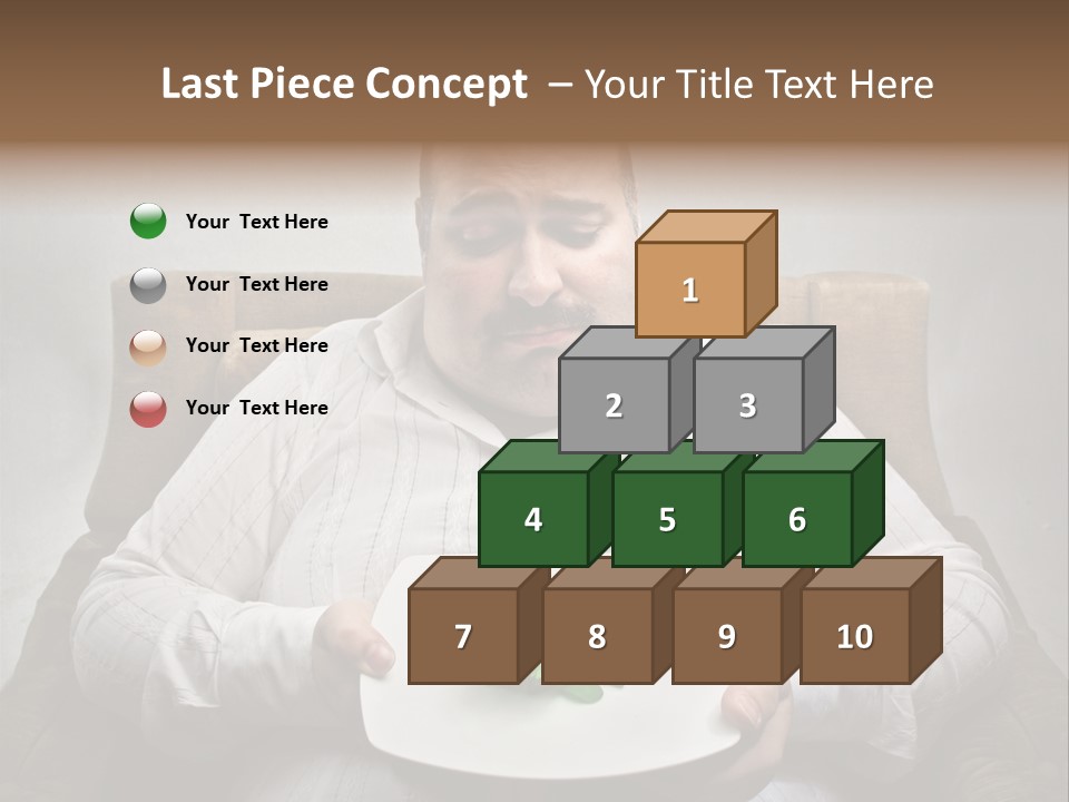 Food Plate Armchair PowerPoint Template