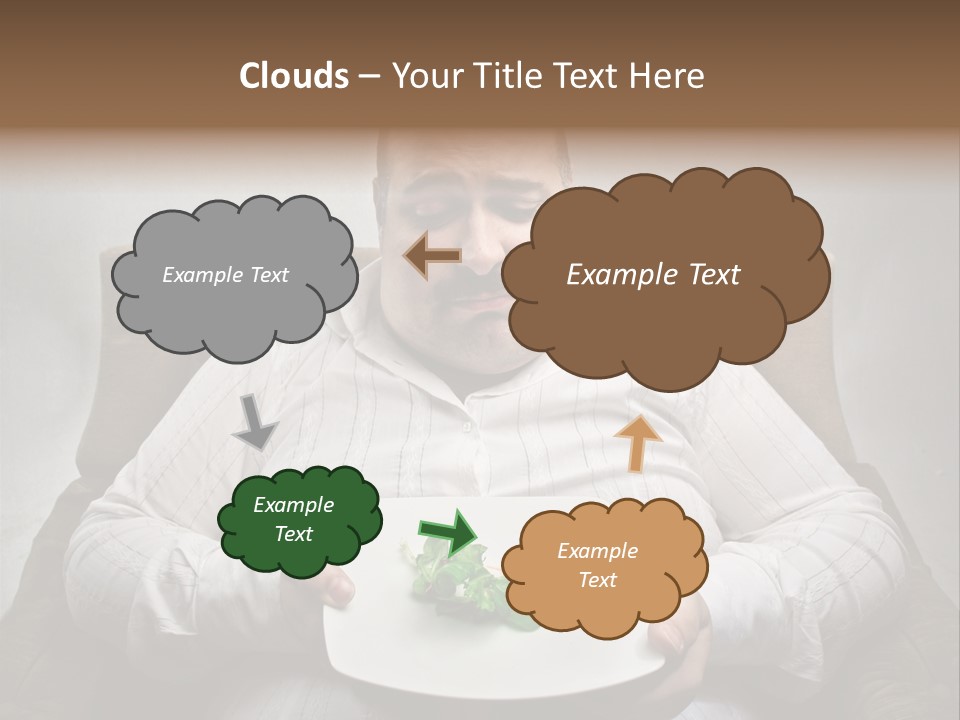 Food Plate Armchair PowerPoint Template