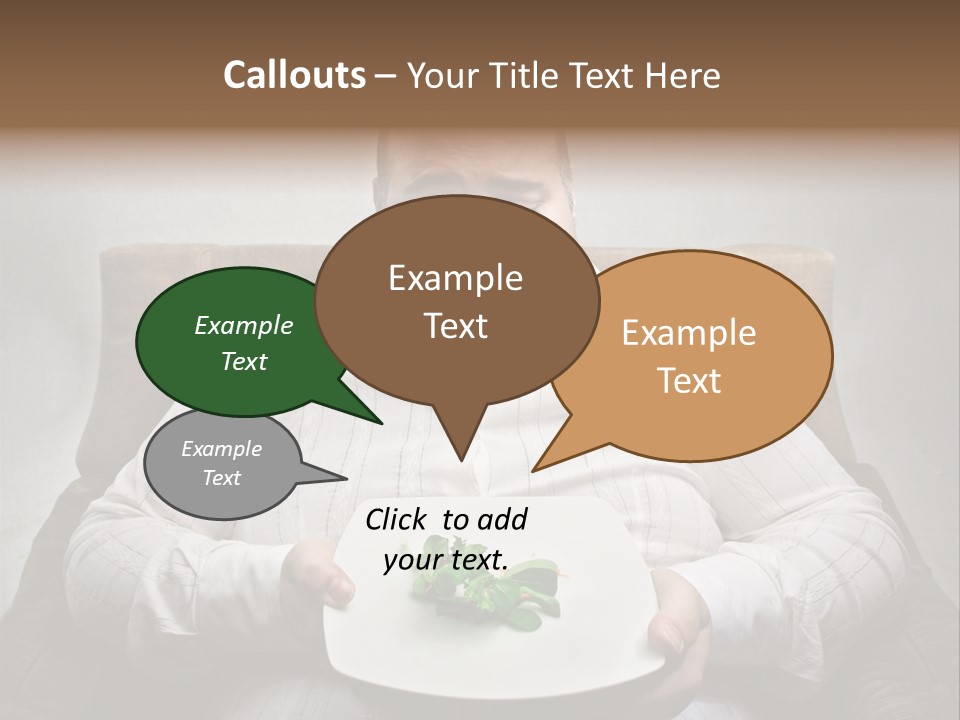 Food Plate Armchair PowerPoint Template