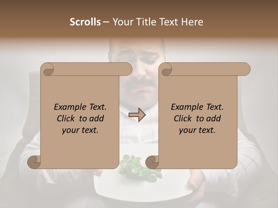 Food Plate Armchair PowerPoint Template