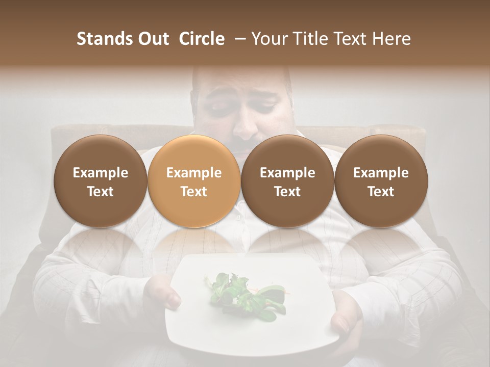 Food Plate Armchair PowerPoint Template