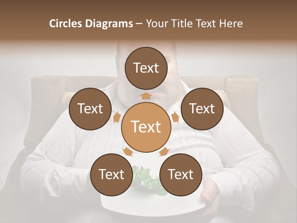 Food Plate Armchair PowerPoint Template