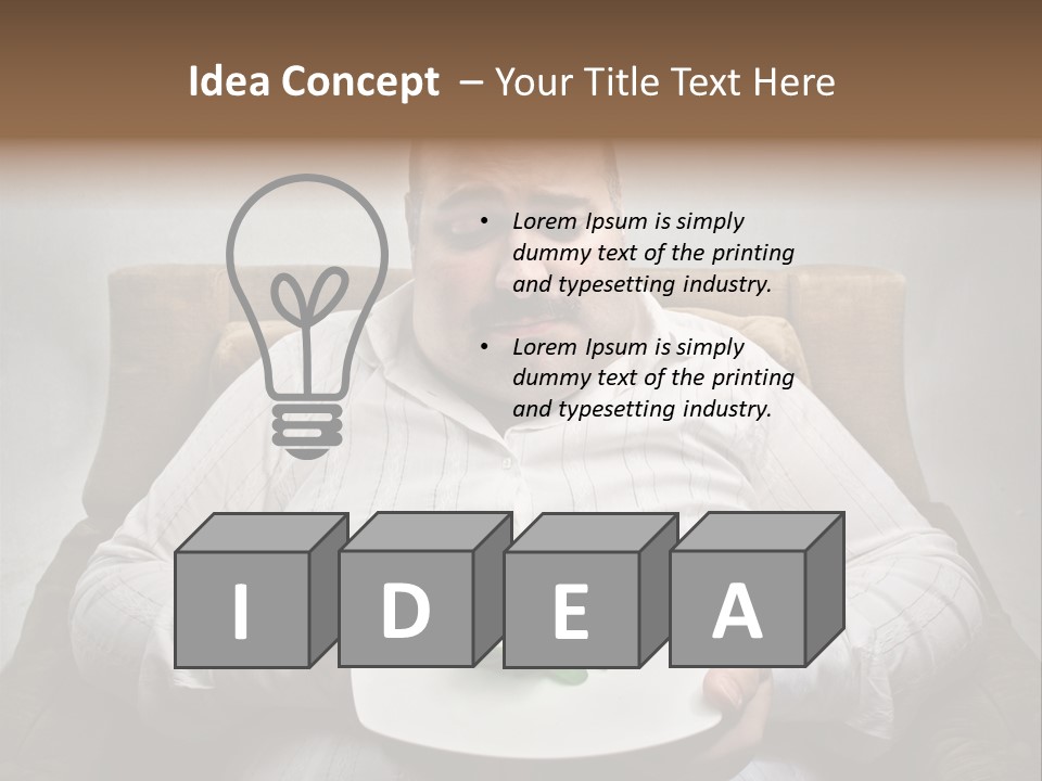 Food Plate Armchair PowerPoint Template