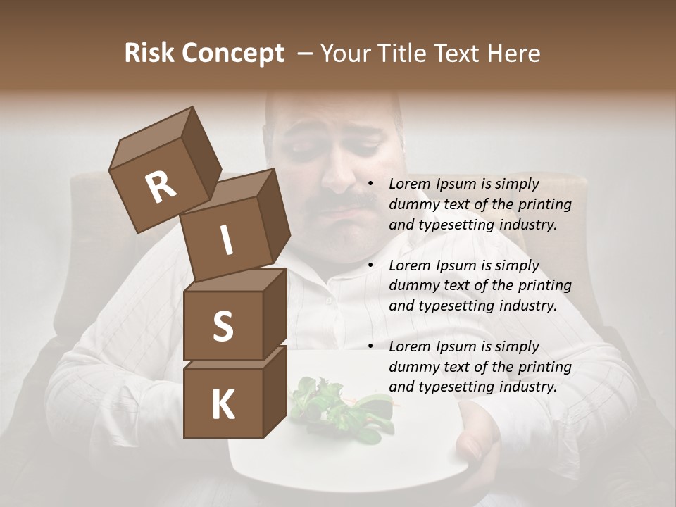 Food Plate Armchair PowerPoint Template