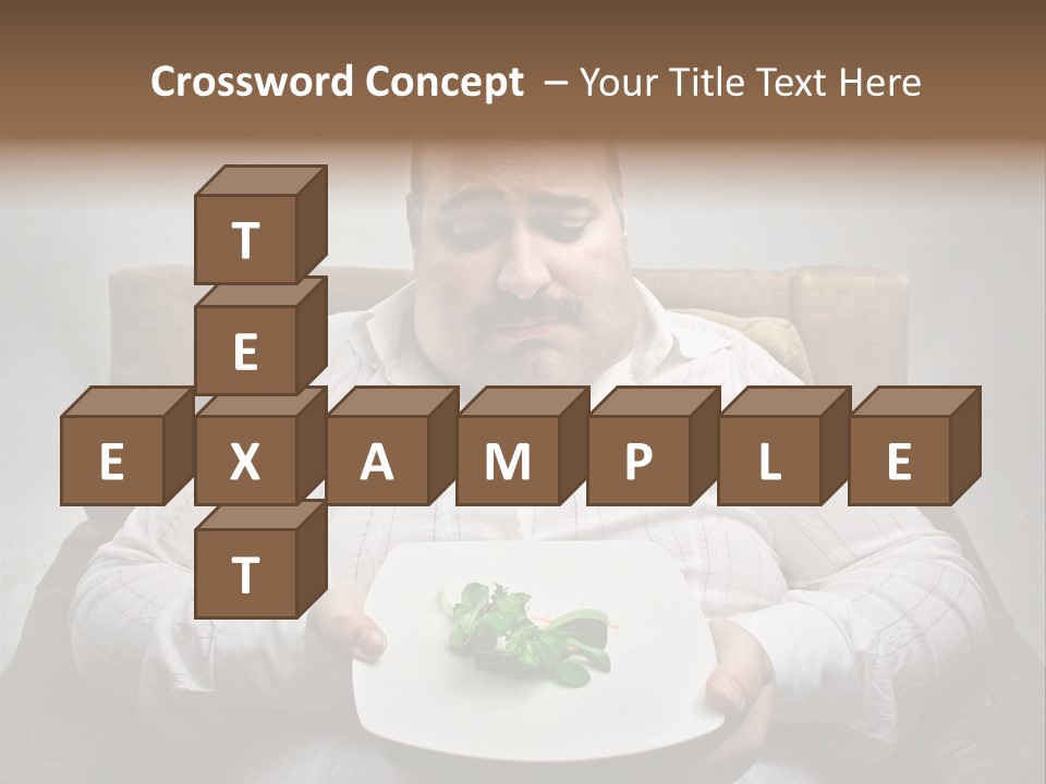 Food Plate Armchair PowerPoint Template