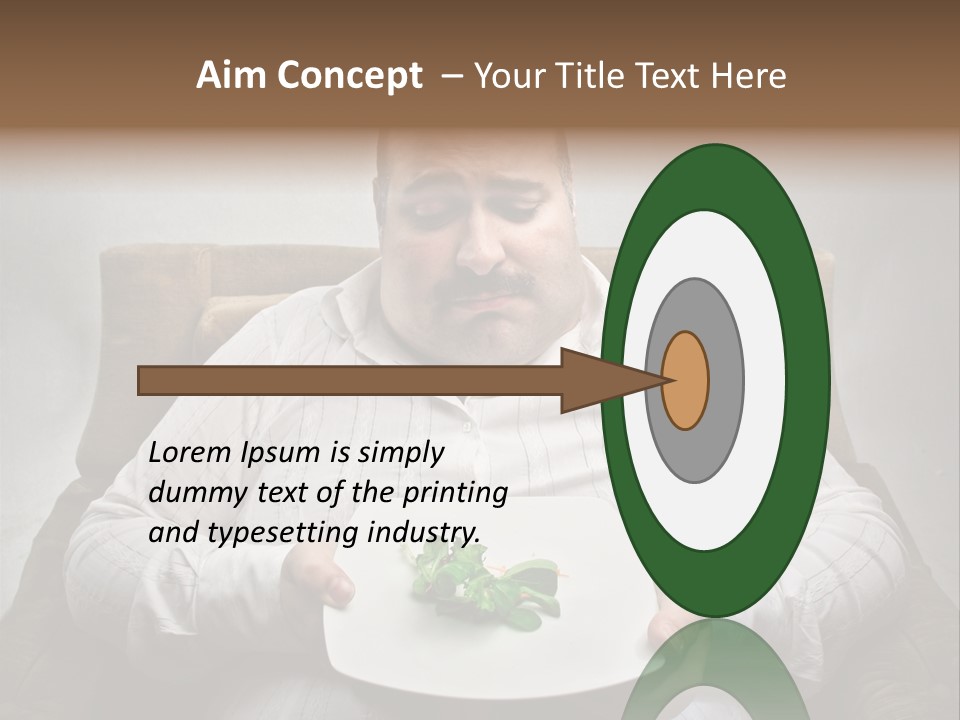 Food Plate Armchair PowerPoint Template