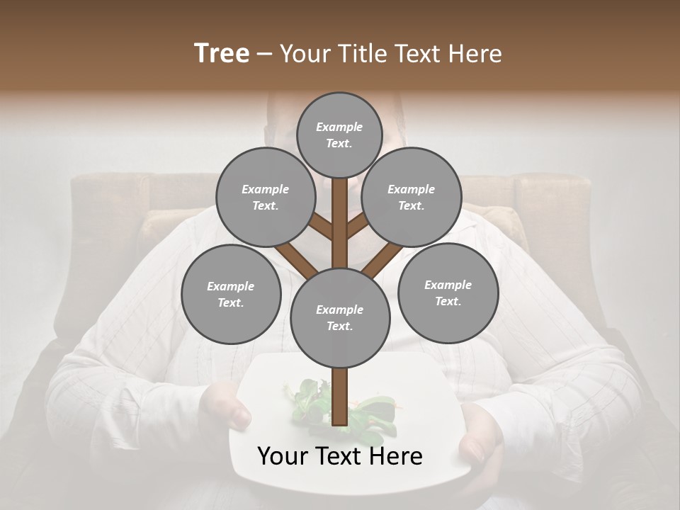 Food Plate Armchair PowerPoint Template