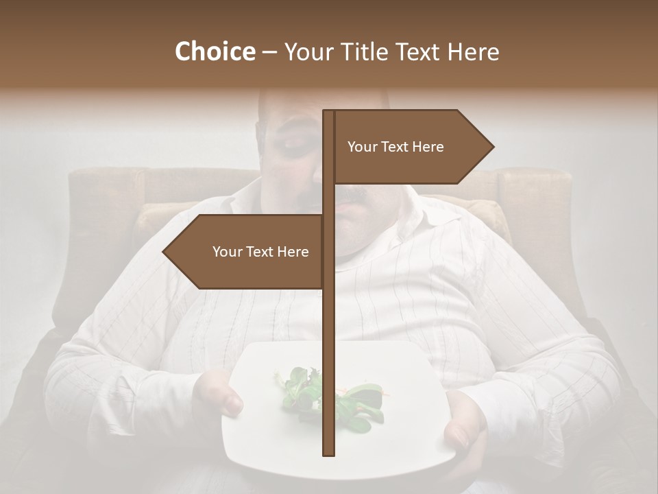 Food Plate Armchair PowerPoint Template