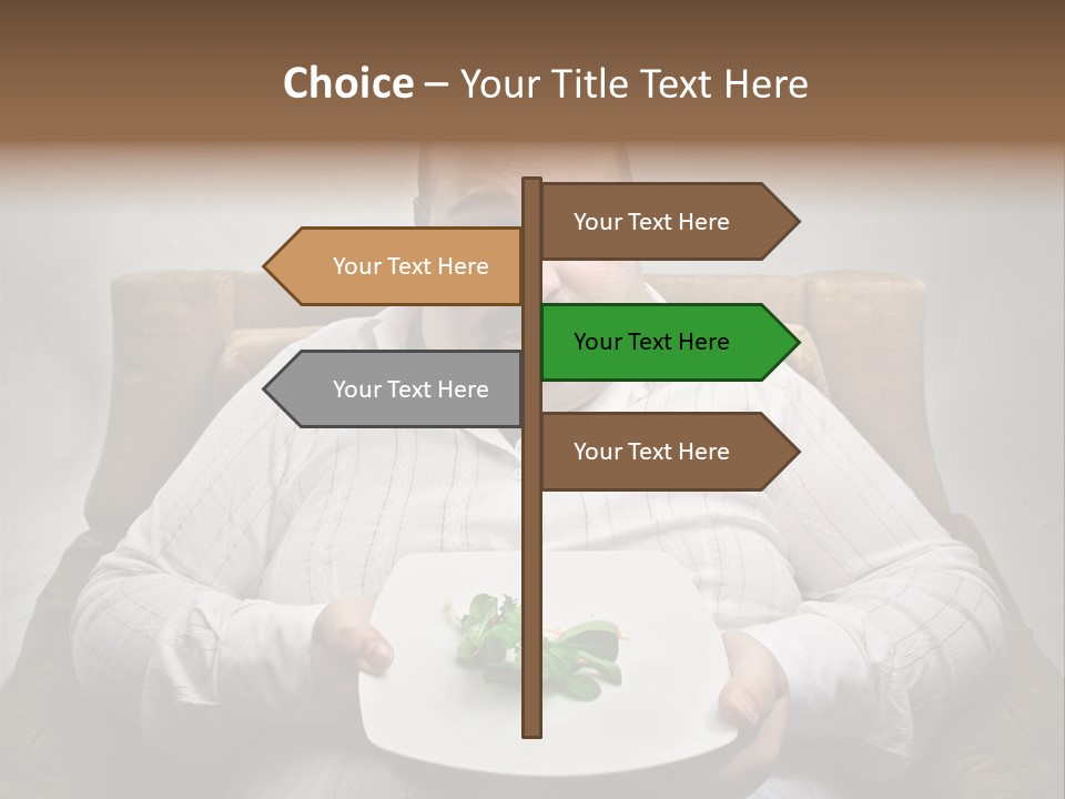 Food Plate Armchair PowerPoint Template