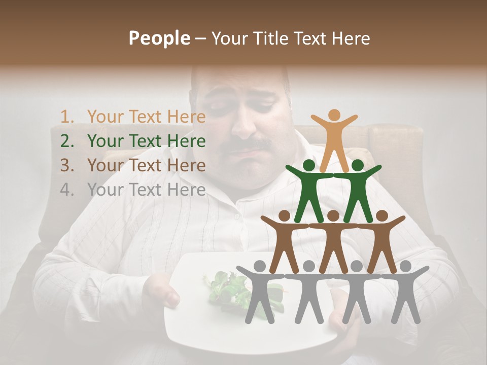 Food Plate Armchair PowerPoint Template