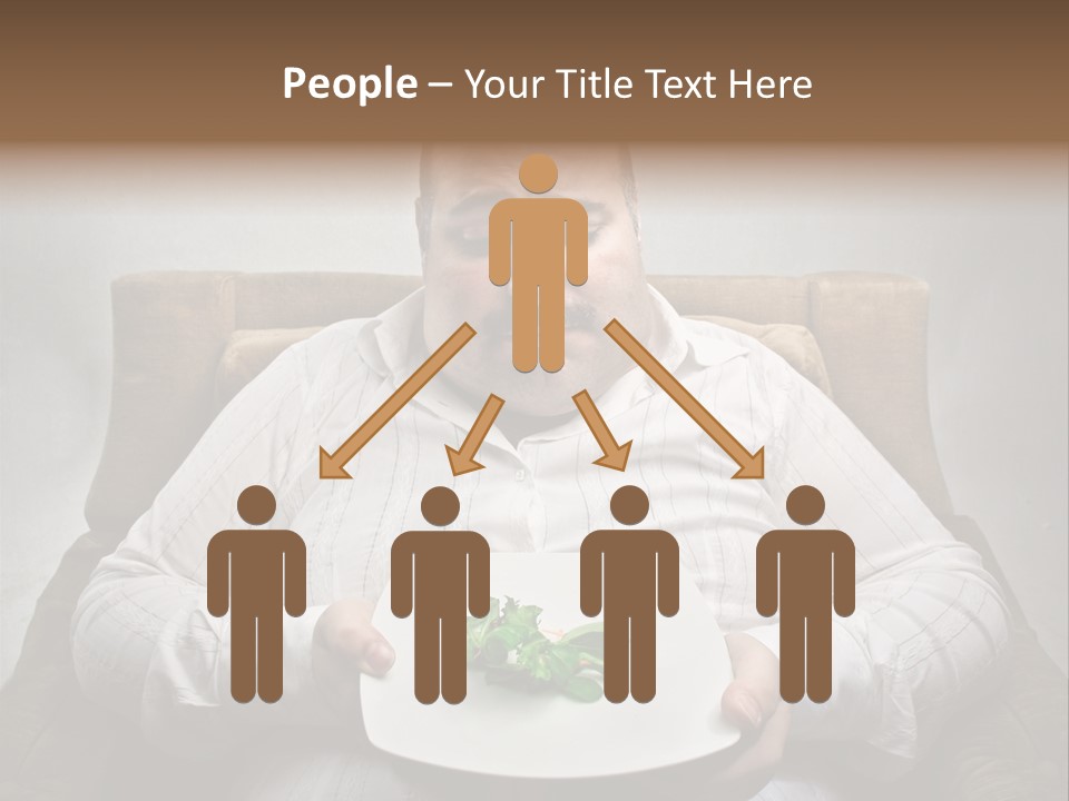 Food Plate Armchair PowerPoint Template