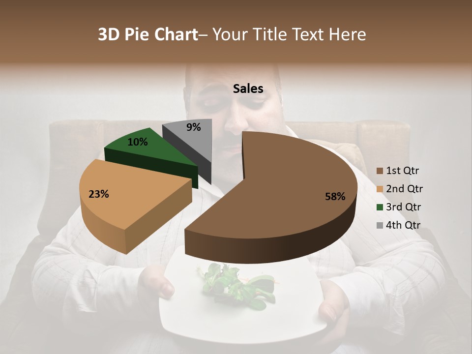 Food Plate Armchair PowerPoint Template