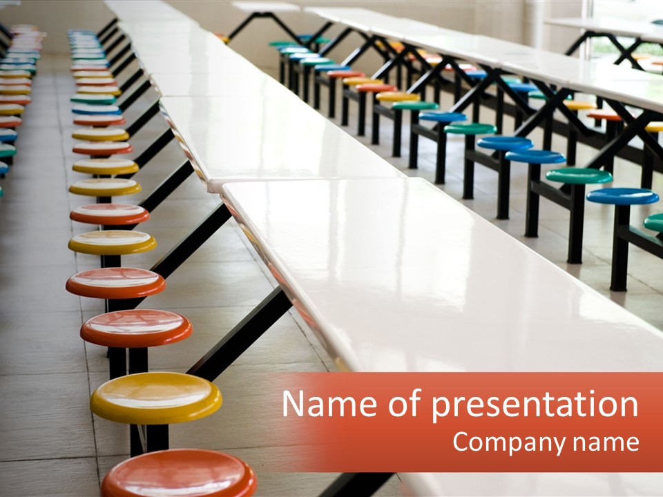 Lunchtime Cafeteria White PowerPoint Template