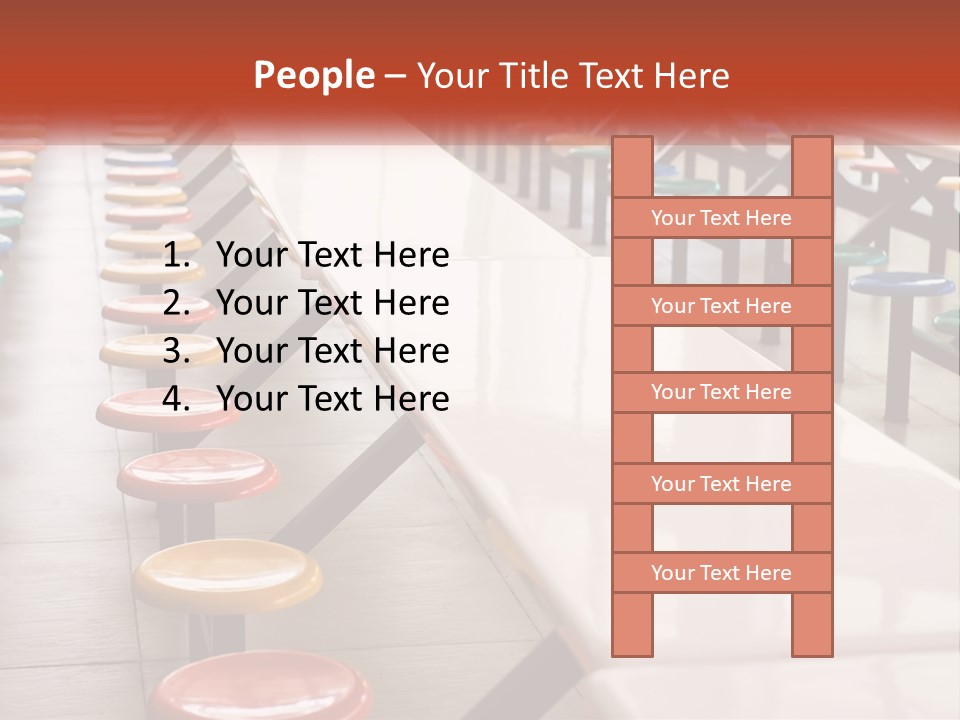 Lunchtime Cafeteria White PowerPoint Template