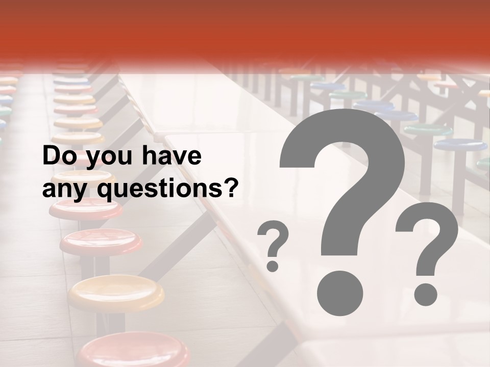 Lunchtime Cafeteria White PowerPoint Template