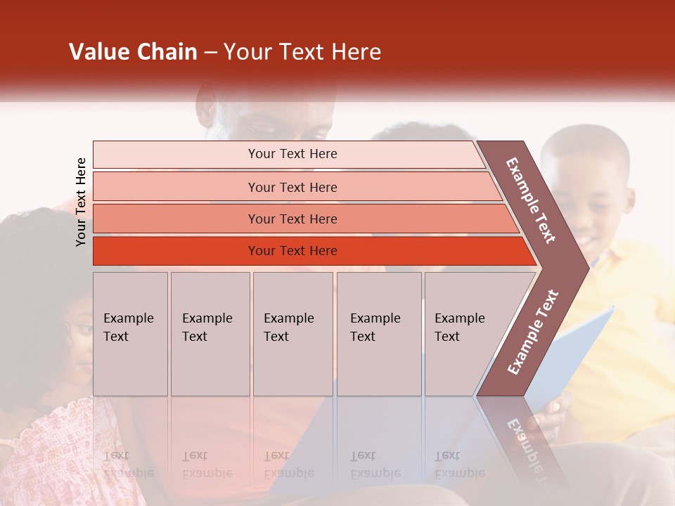 A Man Sitting On A Couch With Two Children PowerPoint Template