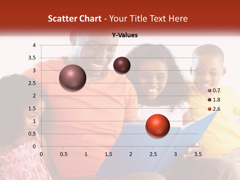 A Man Sitting On A Couch With Two Children PowerPoint Template