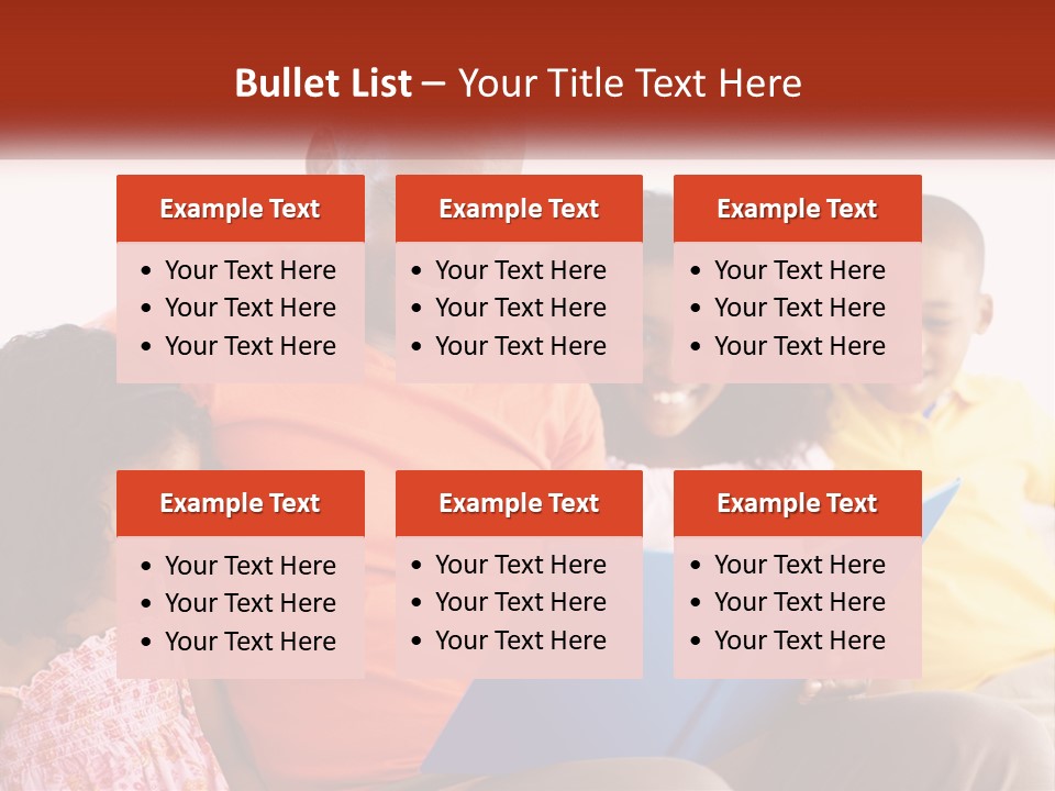 A Man Sitting On A Couch With Two Children PowerPoint Template