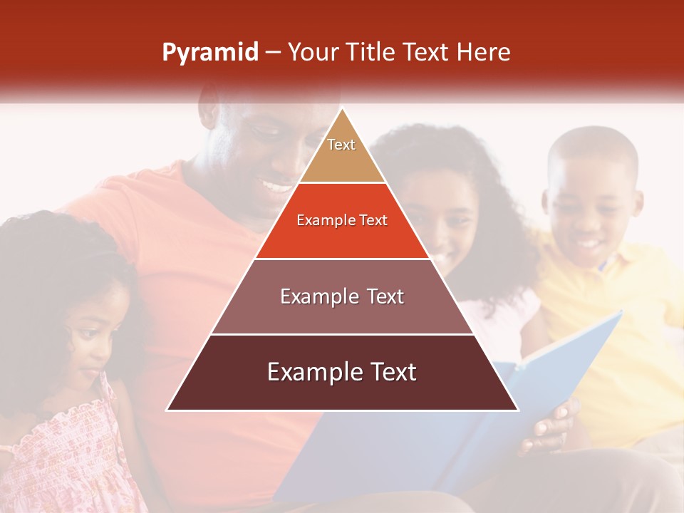 A Man Sitting On A Couch With Two Children PowerPoint Template