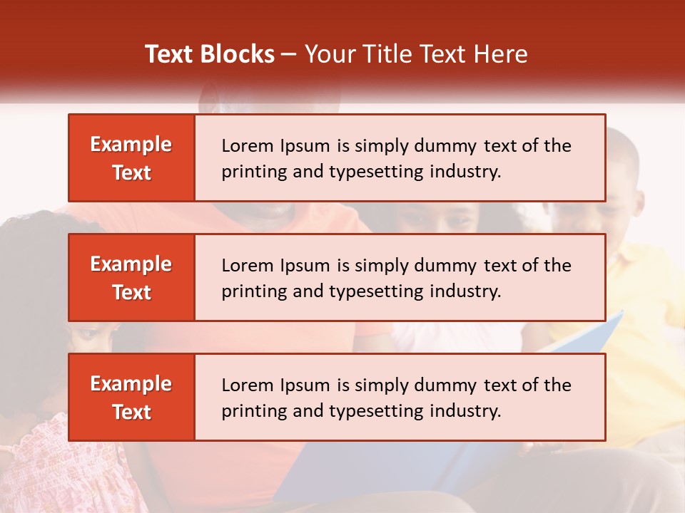 A Man Sitting On A Couch With Two Children PowerPoint Template