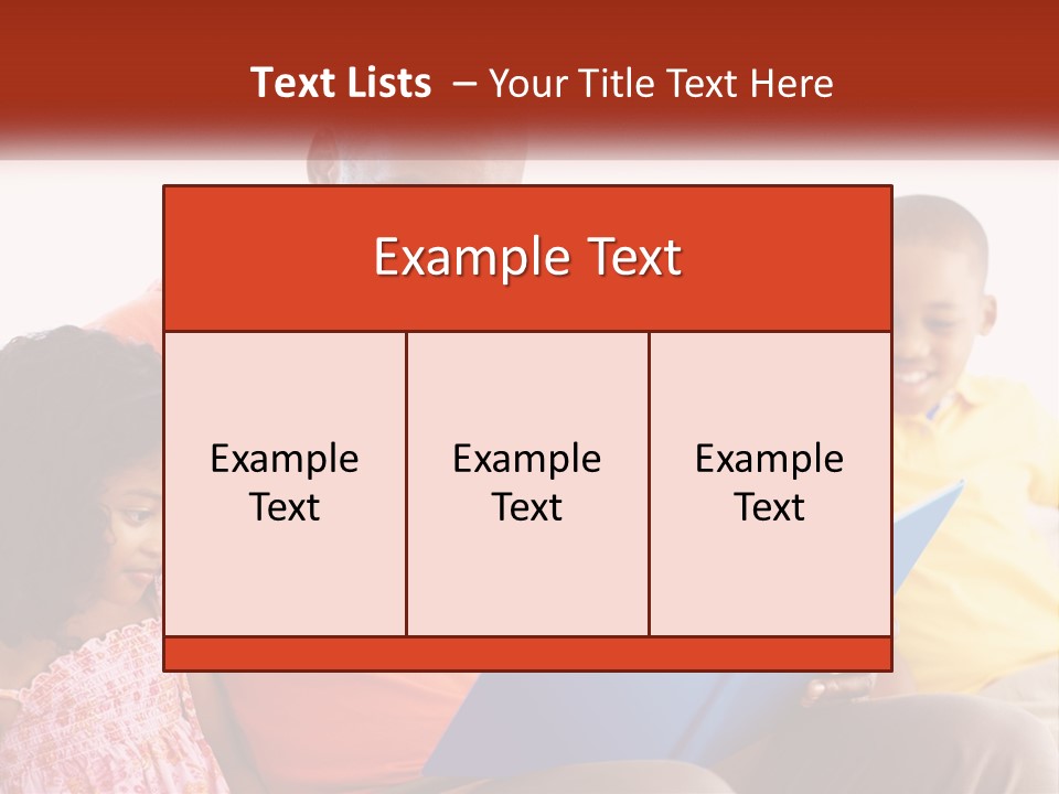 A Man Sitting On A Couch With Two Children PowerPoint Template