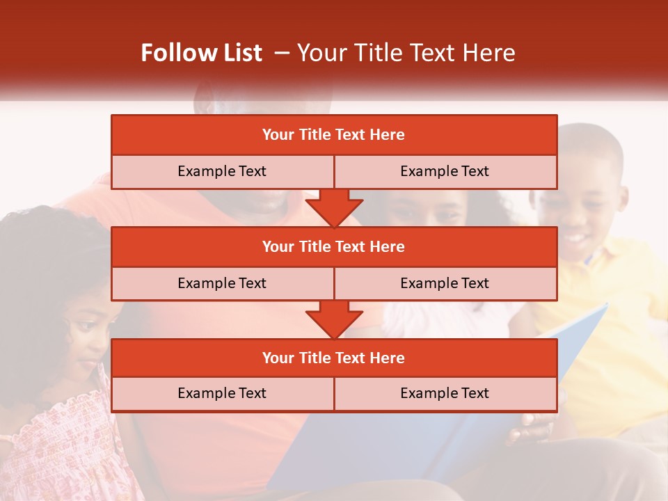 A Man Sitting On A Couch With Two Children PowerPoint Template