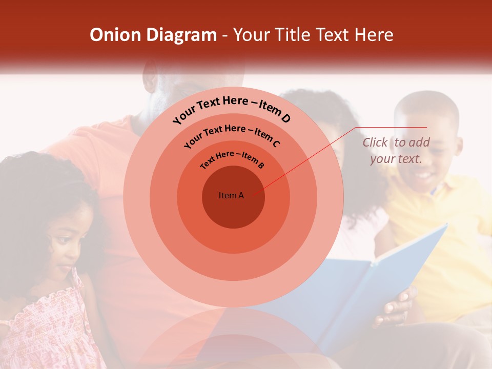 A Man Sitting On A Couch With Two Children PowerPoint Template