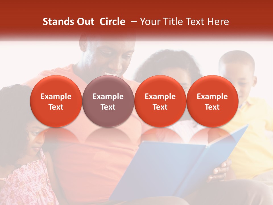 A Man Sitting On A Couch With Two Children PowerPoint Template