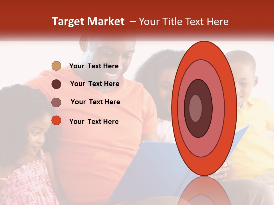 A Man Sitting On A Couch With Two Children PowerPoint Template