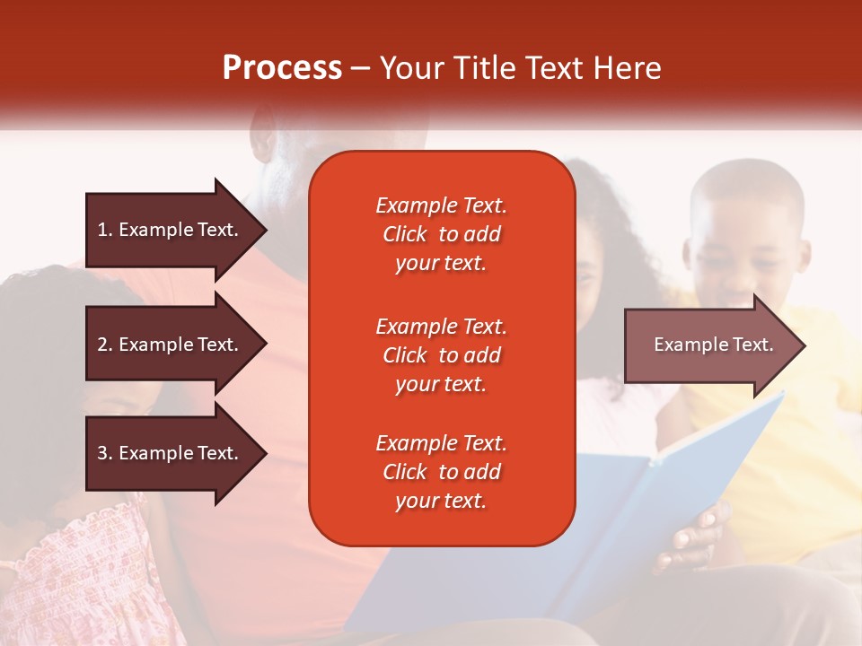 A Man Sitting On A Couch With Two Children PowerPoint Template