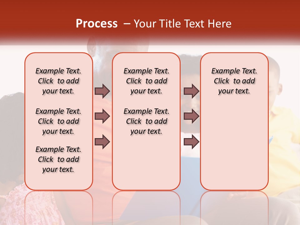 A Man Sitting On A Couch With Two Children PowerPoint Template
