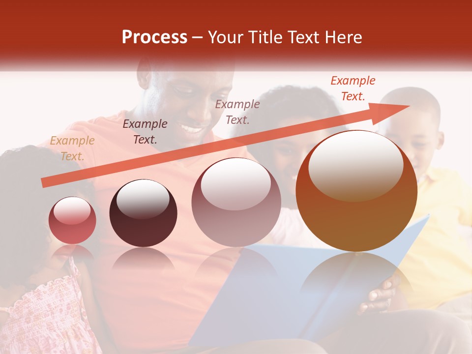 A Man Sitting On A Couch With Two Children PowerPoint Template