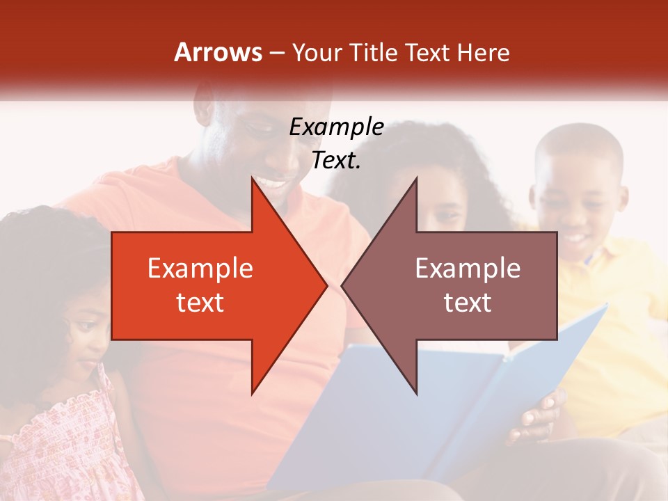 A Man Sitting On A Couch With Two Children PowerPoint Template