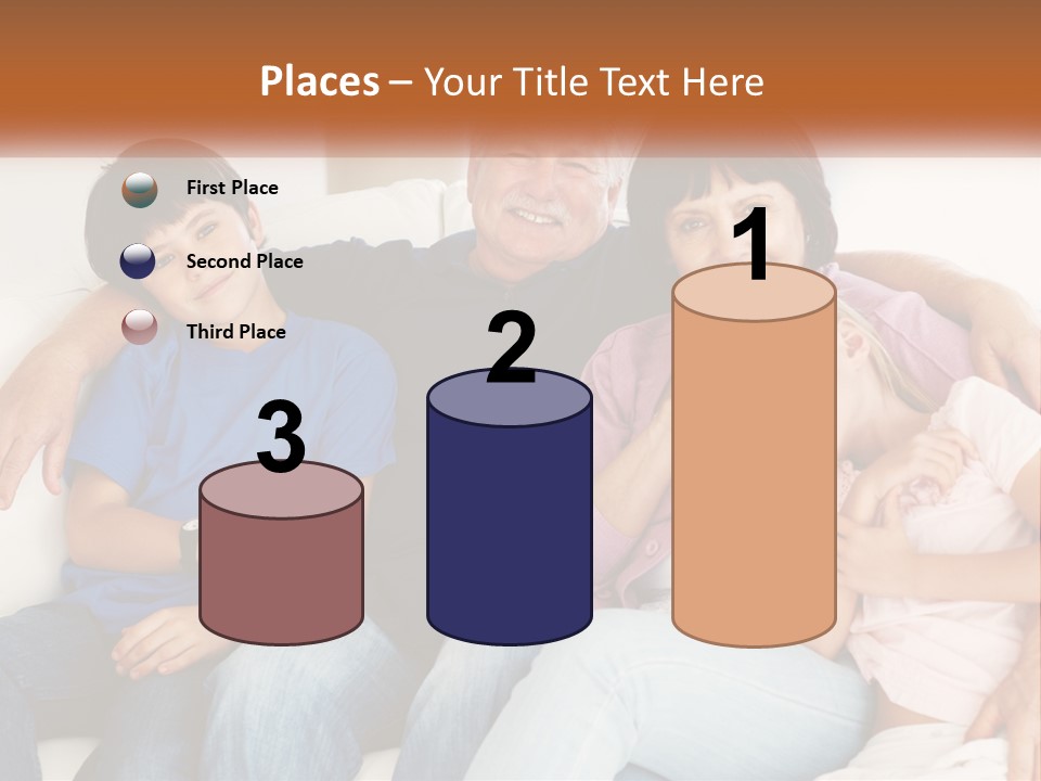 A Family Sitting On A Couch With Their Arms Around Each Other PowerPoint Template