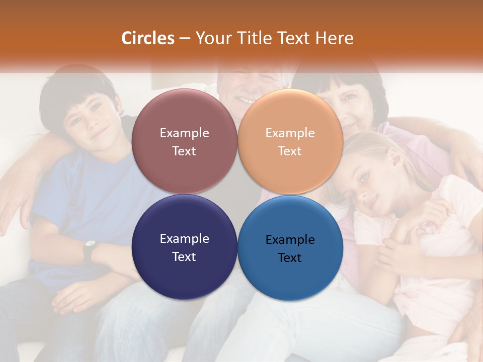 A Family Sitting On A Couch With Their Arms Around Each Other PowerPoint Template