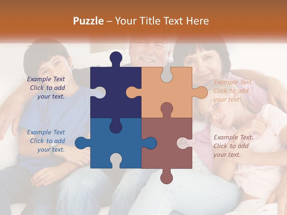 A Family Sitting On A Couch With Their Arms Around Each Other PowerPoint Template