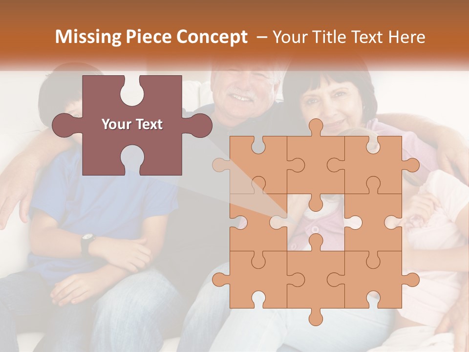 A Family Sitting On A Couch With Their Arms Around Each Other PowerPoint Template