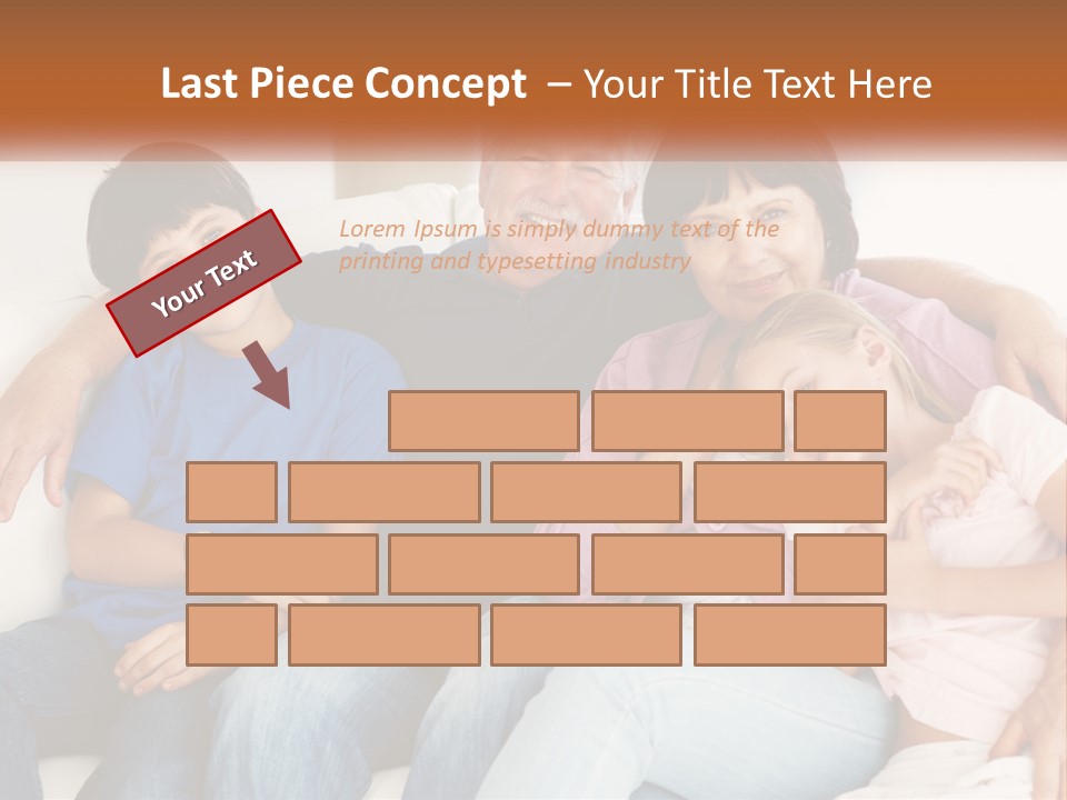 A Family Sitting On A Couch With Their Arms Around Each Other PowerPoint Template