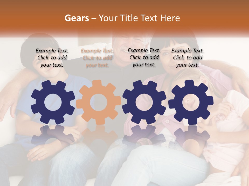 A Family Sitting On A Couch With Their Arms Around Each Other PowerPoint Template