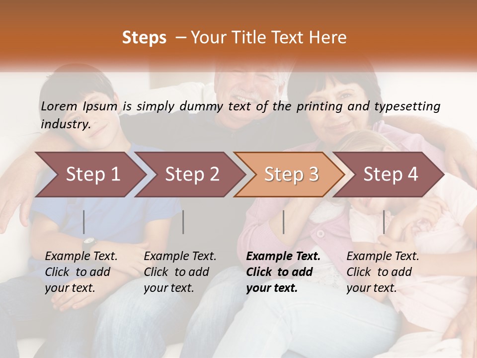 A Family Sitting On A Couch With Their Arms Around Each Other PowerPoint Template