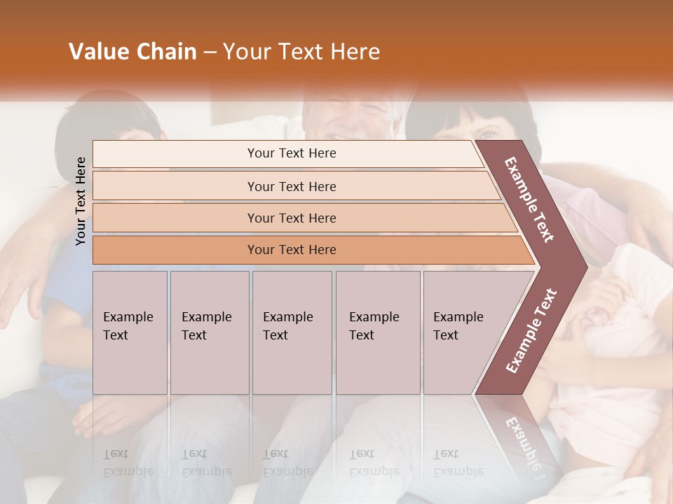 A Family Sitting On A Couch With Their Arms Around Each Other PowerPoint Template