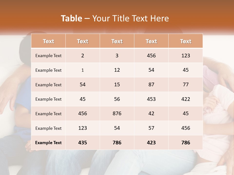 A Family Sitting On A Couch With Their Arms Around Each Other PowerPoint Template