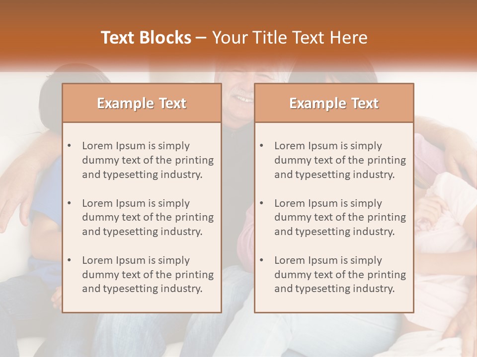 A Family Sitting On A Couch With Their Arms Around Each Other PowerPoint Template