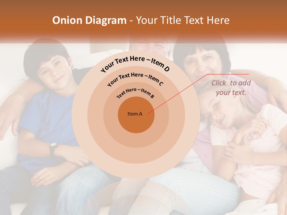 A Family Sitting On A Couch With Their Arms Around Each Other PowerPoint Template