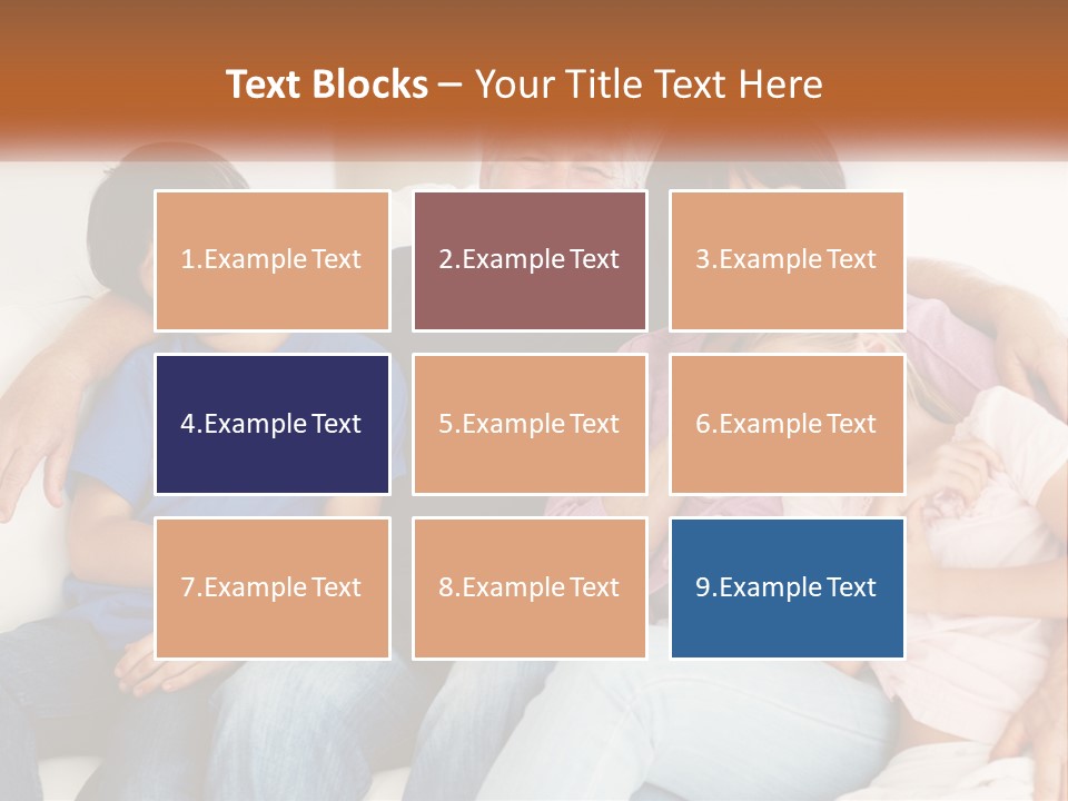 A Family Sitting On A Couch With Their Arms Around Each Other PowerPoint Template