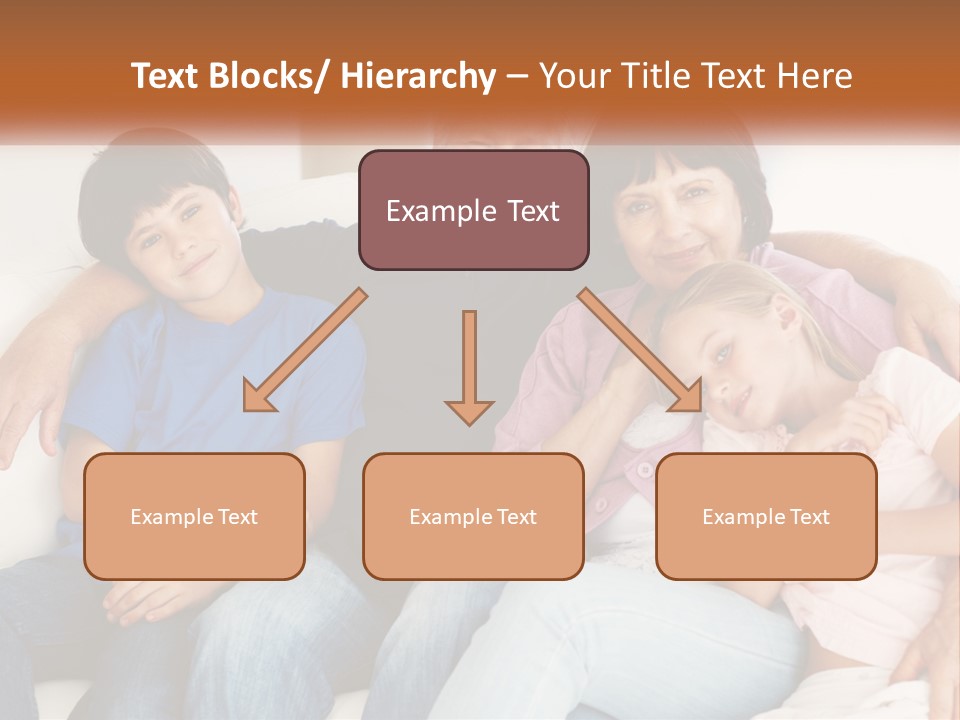 A Family Sitting On A Couch With Their Arms Around Each Other PowerPoint Template