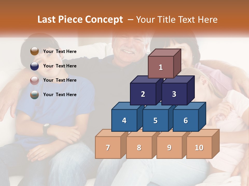 A Family Sitting On A Couch With Their Arms Around Each Other PowerPoint Template